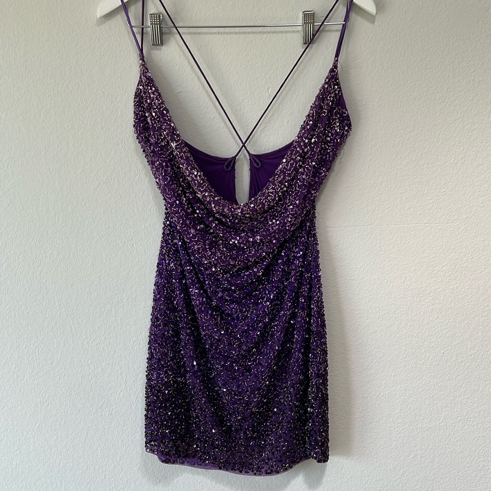 Retrofete purple sequin dress size small